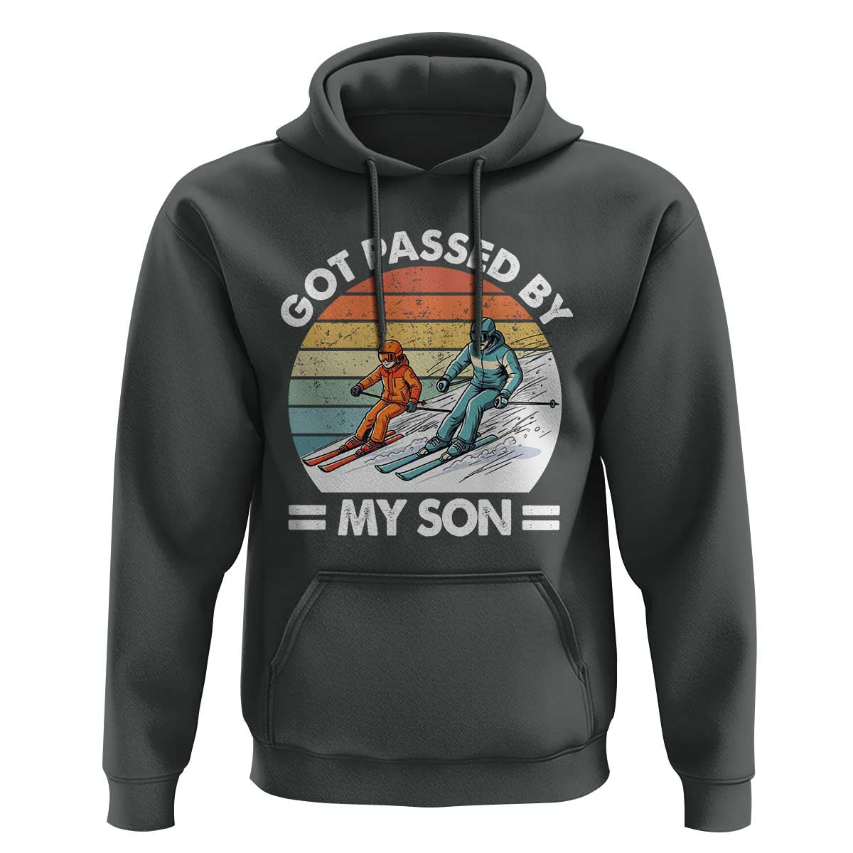 Funny Ski Dad Hoodie Got Passed By My Son Retro Vintage - Wonder Print Shop