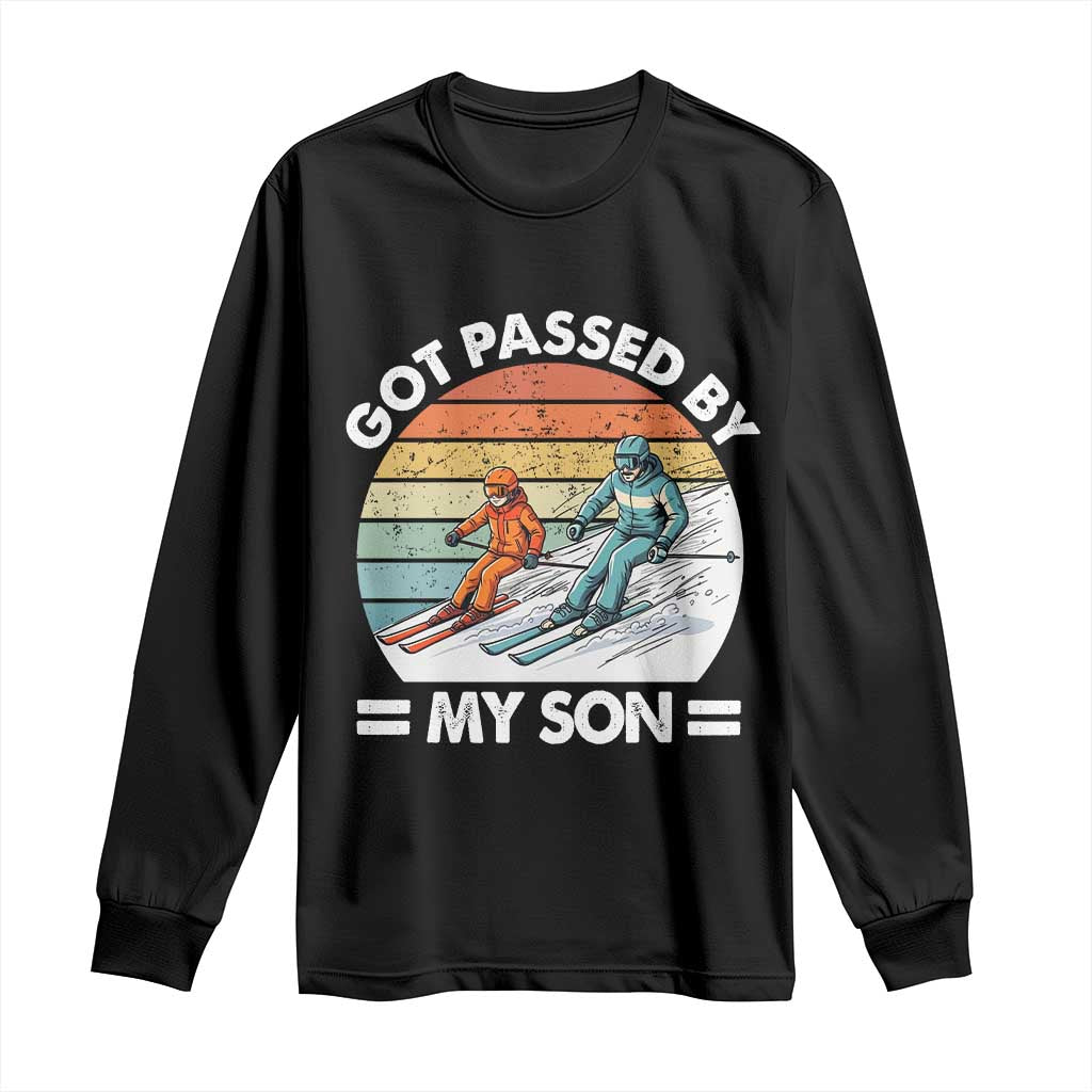 Funny Ski Dad Long Sleeve Shirt Got Passed By My Son Retro Vintage - Wonder Print Shop