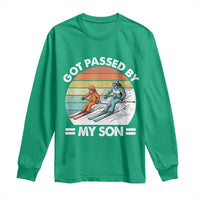 Funny Ski Dad Long Sleeve Shirt Got Passed By My Son Retro Vintage - Wonder Print Shop