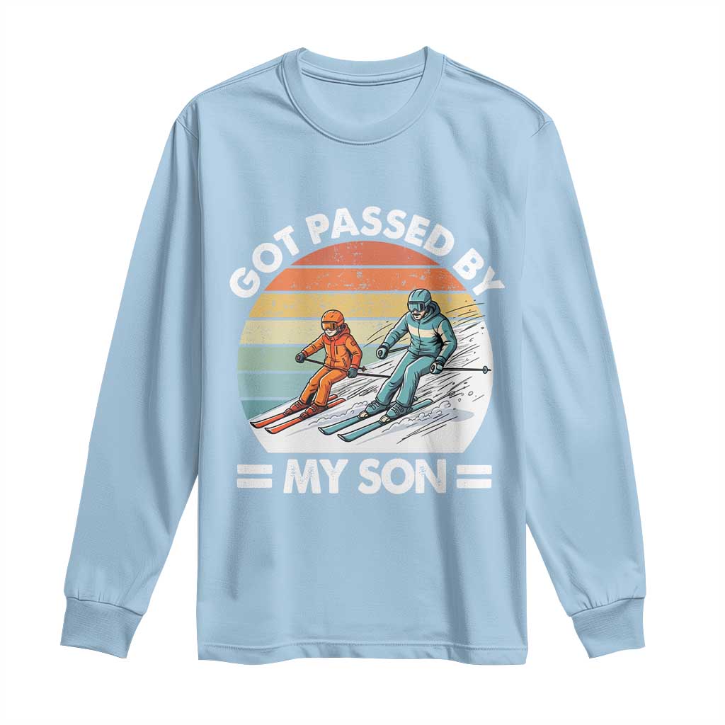 Funny Ski Dad Long Sleeve Shirt Got Passed By My Son Retro Vintage - Wonder Print Shop