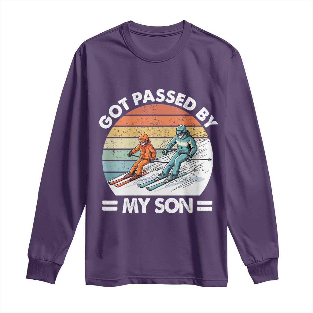 Funny Ski Dad Long Sleeve Shirt Got Passed By My Son Retro Vintage - Wonder Print Shop