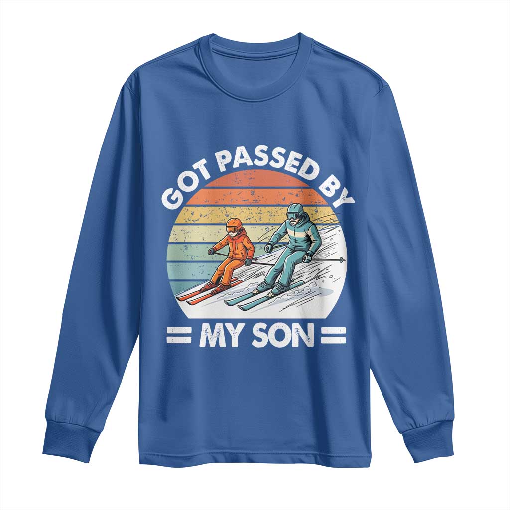 Funny Ski Dad Long Sleeve Shirt Got Passed By My Son Retro Vintage - Wonder Print Shop