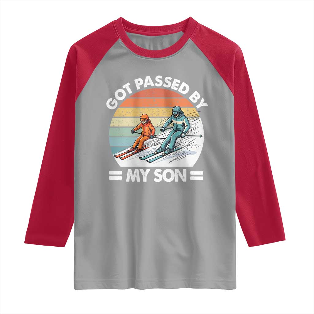 Funny Ski Dad Raglan Shirt Got Passed By My Son Retro Vintage - Wonder Print Shop