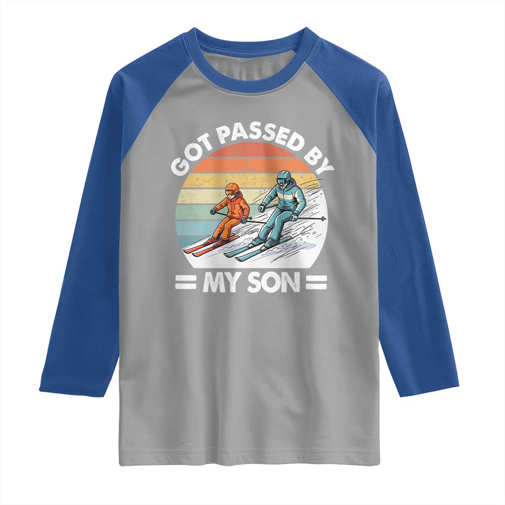 Funny Ski Dad Raglan Shirt Got Passed By My Son Retro Vintage - Wonder Print Shop
