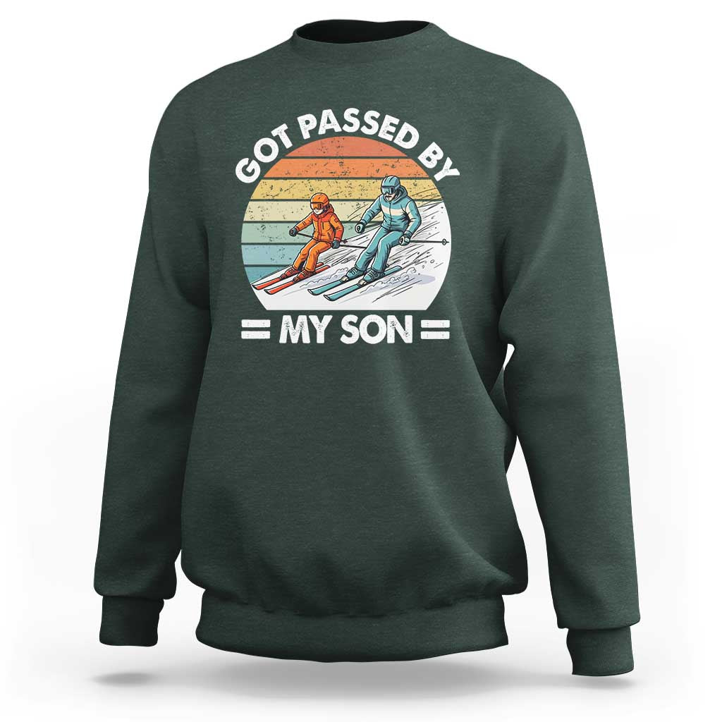 Funny Ski Dad Sweatshirt Got Passed By My Son Retro Vintage - Wonder Print Shop