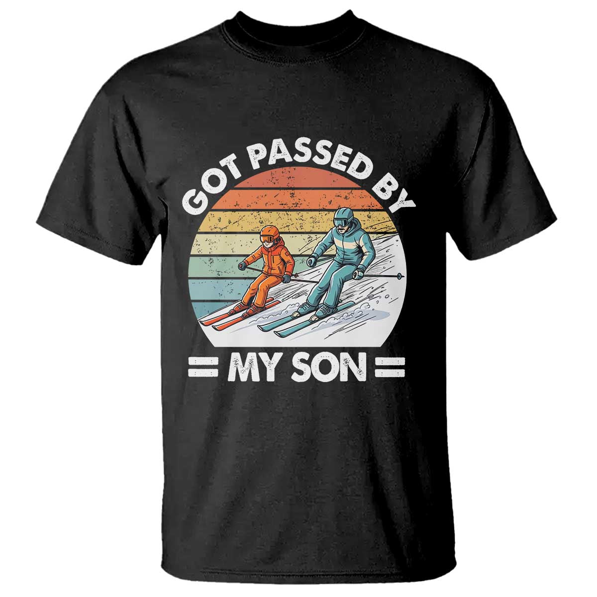 Funny Ski Dad T Shirt Got Passed By My Son Retro Vintage - Wonder Print Shop