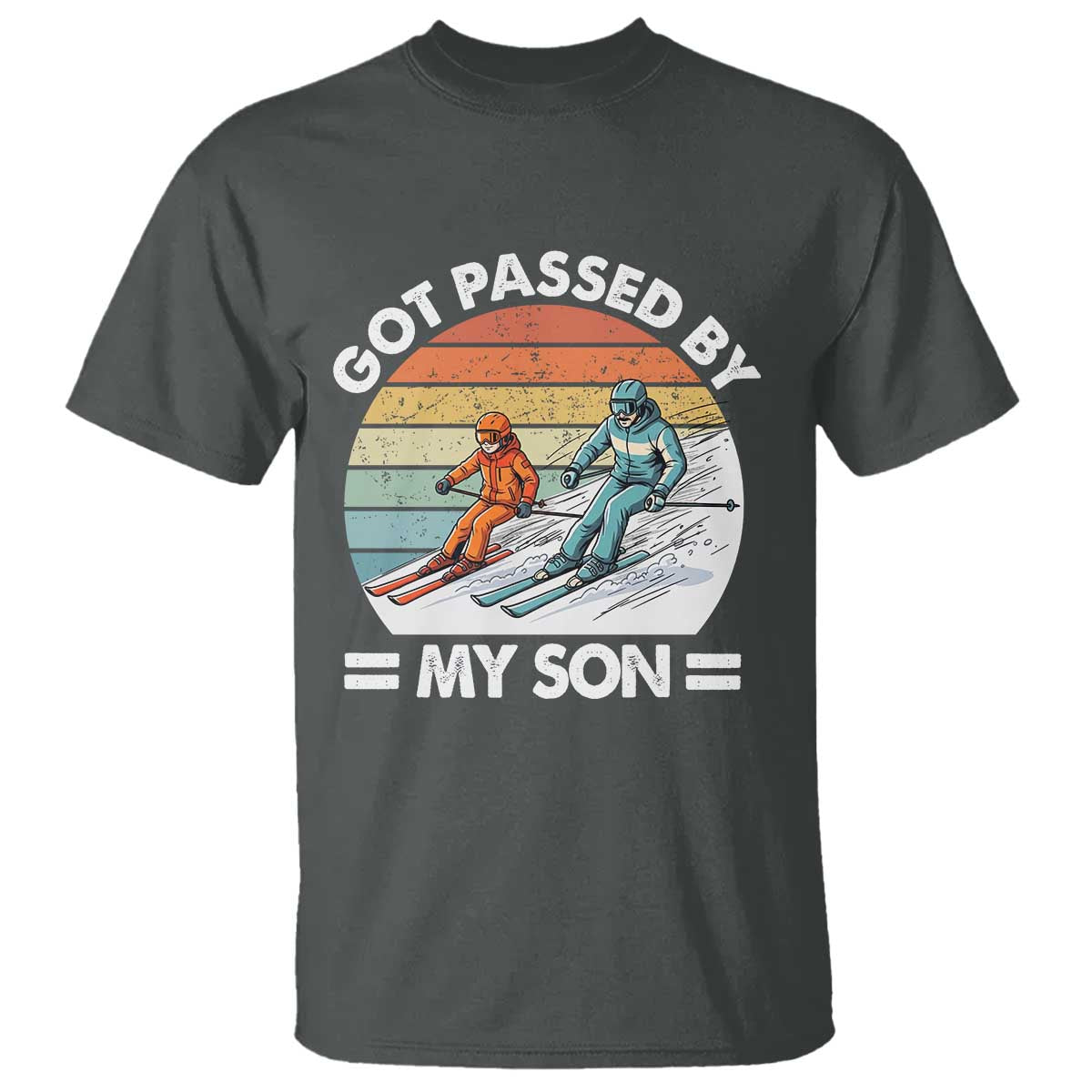 Funny Ski Dad T Shirt Got Passed By My Son Retro Vintage - Wonder Print Shop