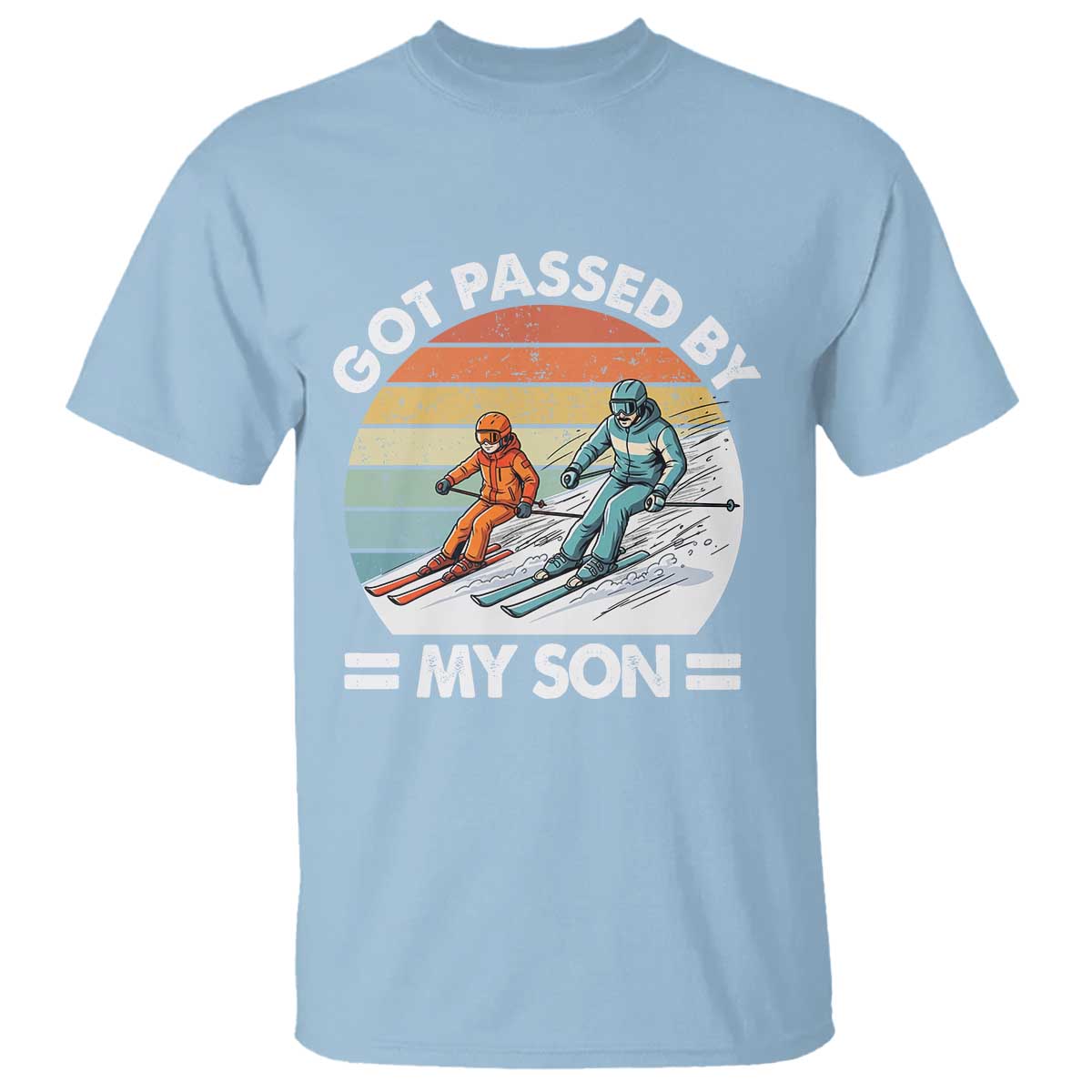Funny Ski Dad T Shirt Got Passed By My Son Retro Vintage - Wonder Print Shop