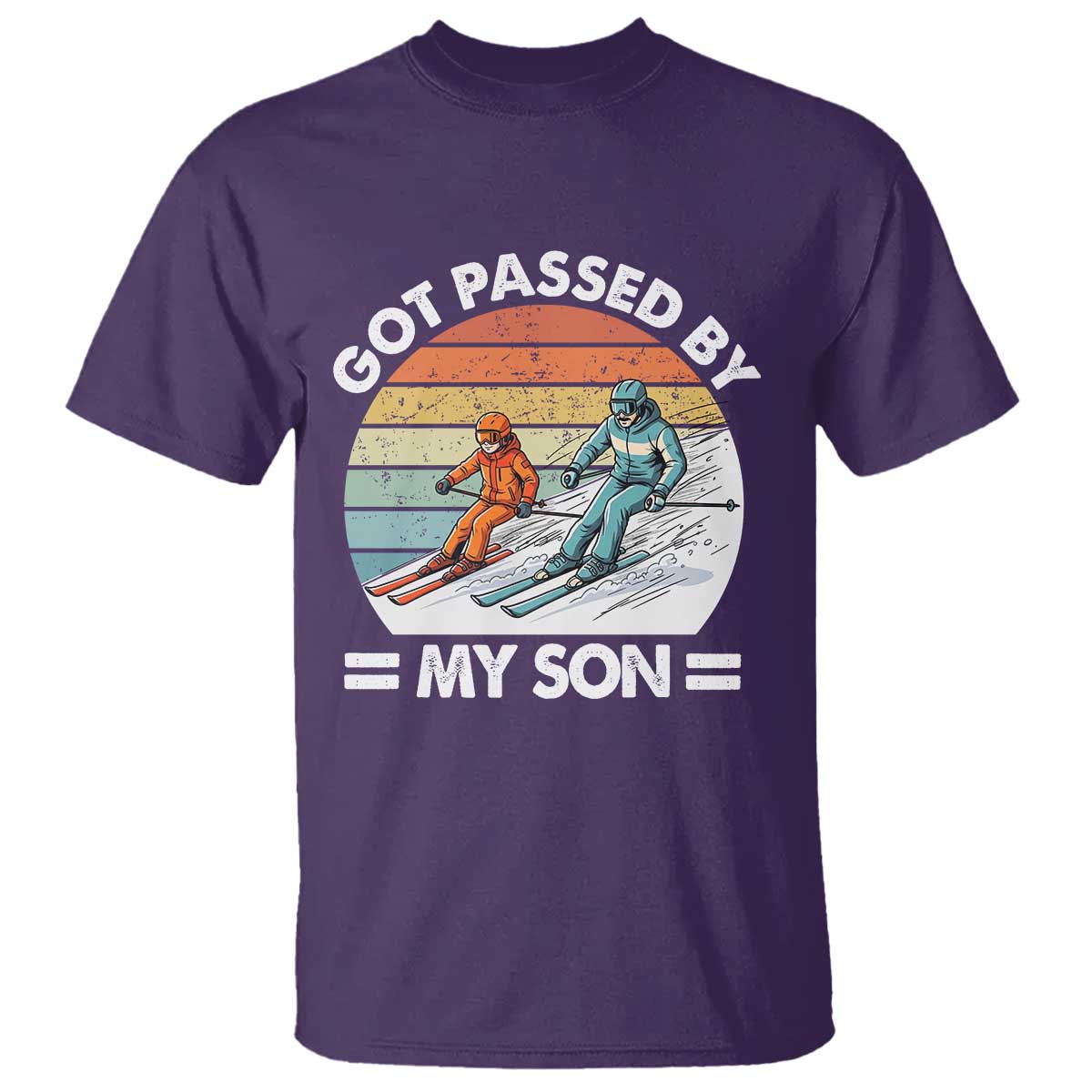 Funny Ski Dad T Shirt Got Passed By My Son Retro Vintage - Wonder Print Shop