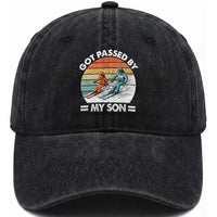 Funny Ski Dad Washed Cotton Baseball Cap Got Passed By My Son Retro Vintage