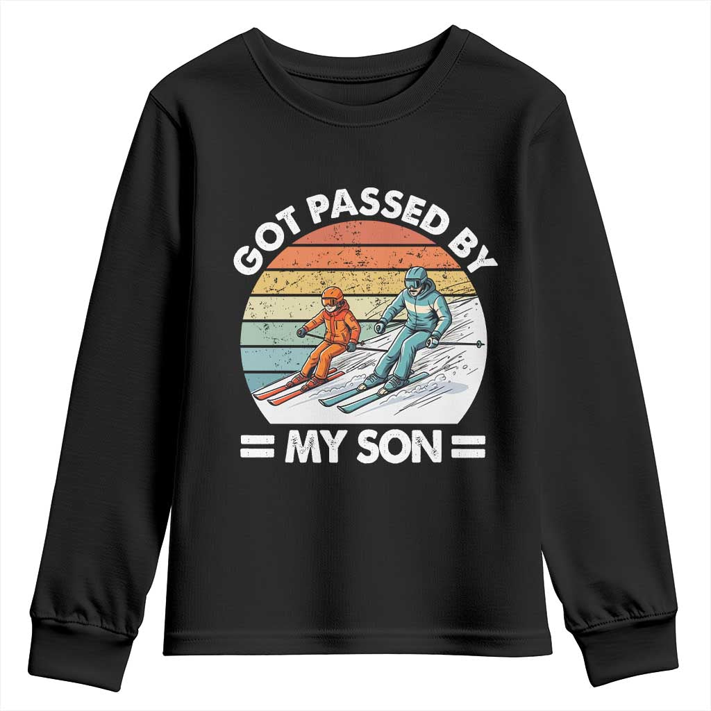 Funny Ski Dad Youth Sweatshirt Got Passed By My Son Retro Vintage - Wonder Print Shop