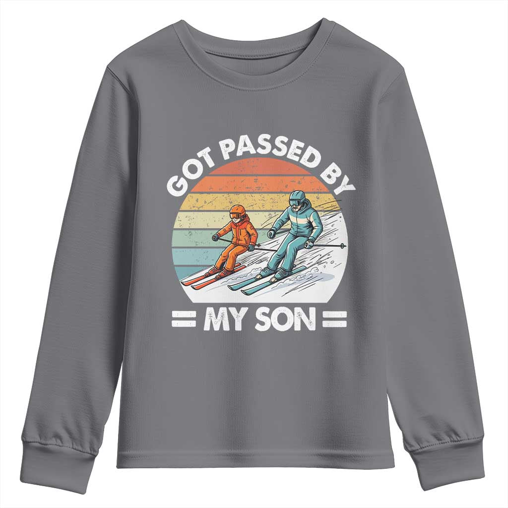 Funny Ski Dad Youth Sweatshirt Got Passed By My Son Retro Vintage - Wonder Print Shop