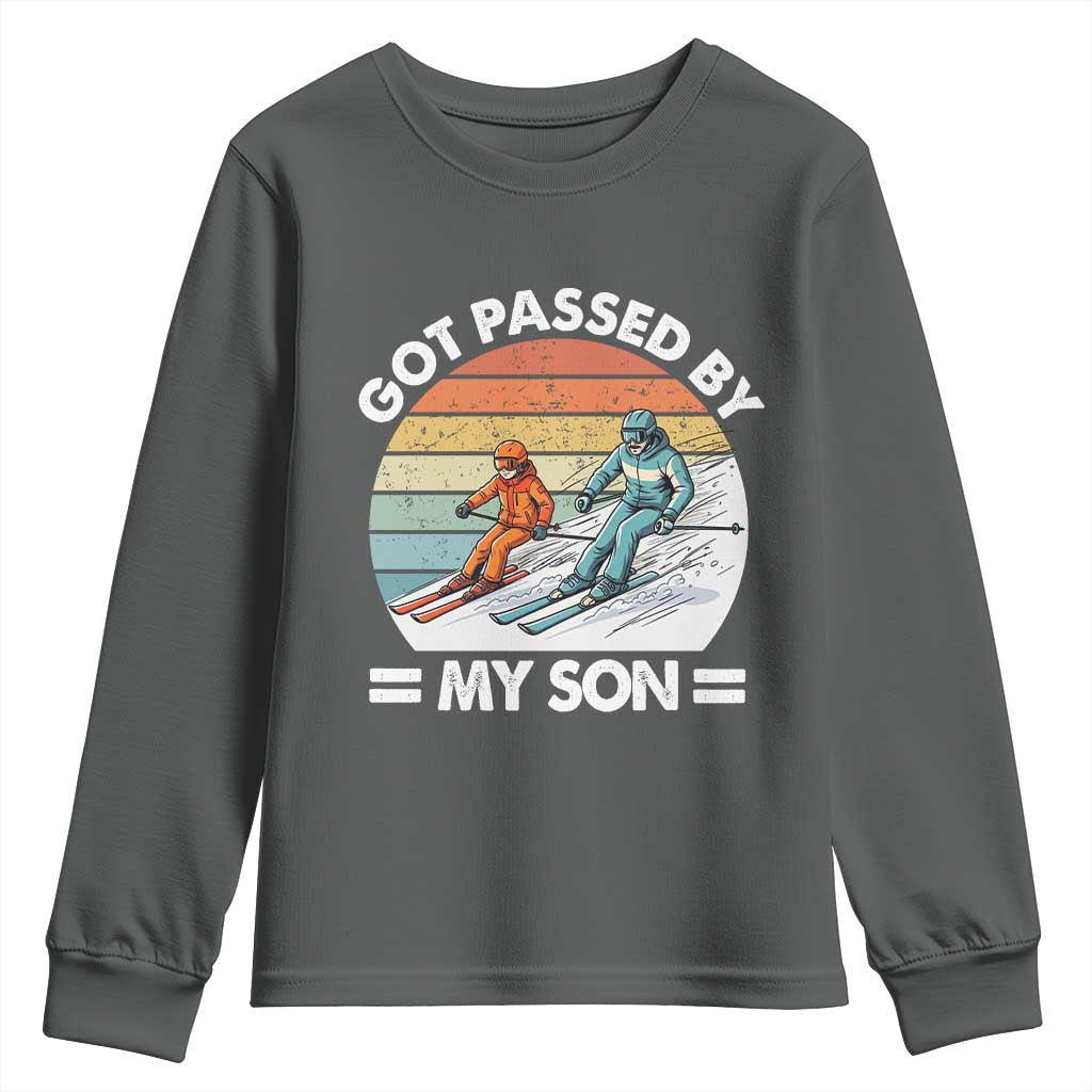 Funny Ski Dad Youth Sweatshirt Got Passed By My Son Retro Vintage - Wonder Print Shop