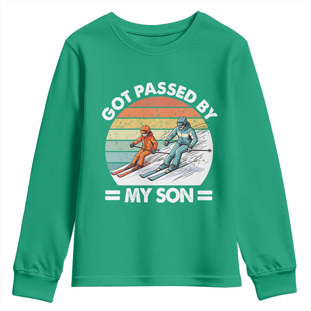 Funny Ski Dad Youth Sweatshirt Got Passed By My Son Retro Vintage - Wonder Print Shop