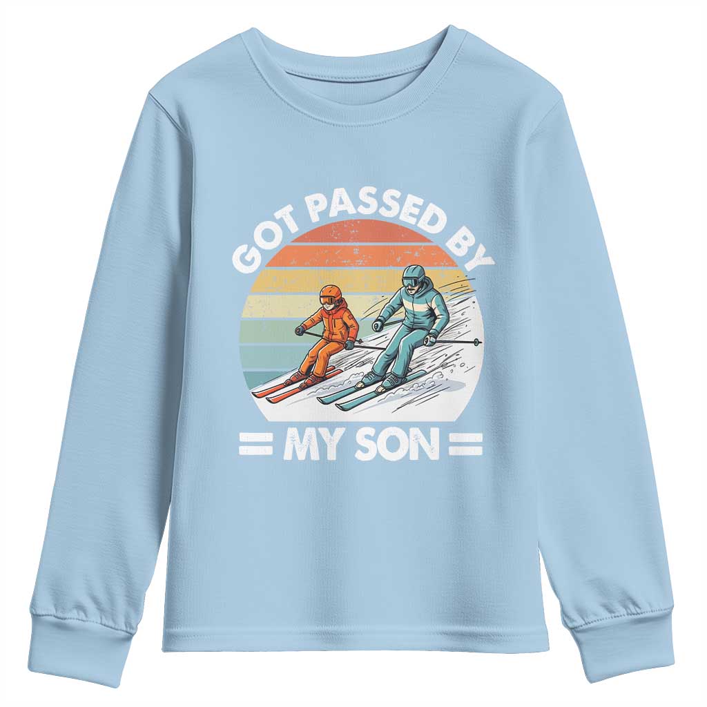 Funny Ski Dad Youth Sweatshirt Got Passed By My Son Retro Vintage - Wonder Print Shop