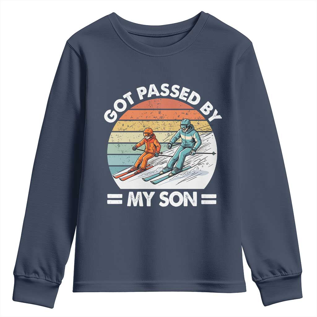 Funny Ski Dad Youth Sweatshirt Got Passed By My Son Retro Vintage - Wonder Print Shop