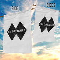 Funny I Am Difficult Double Black Diamond Ski Snowboard Garden Flag - Wonder Print Shop