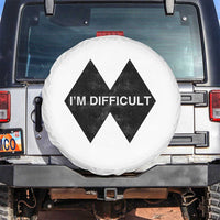 Funny I Am Difficult Double Black Diamond Ski Snowboard Spare Tire Cover - Wonder Print Shop
