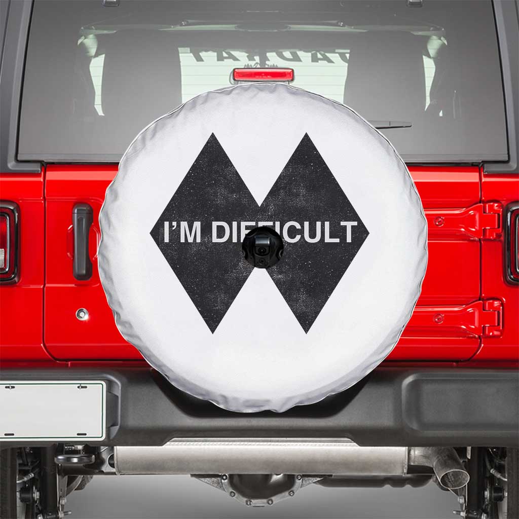 Funny I Am Difficult Double Black Diamond Ski Snowboard Spare Tire Cover - Wonder Print Shop