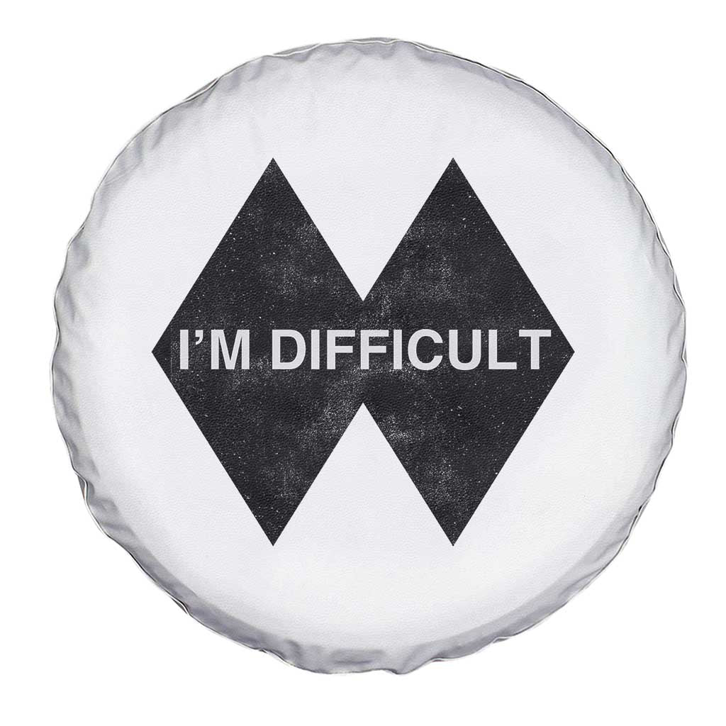Funny I Am Difficult Double Black Diamond Ski Snowboard Spare Tire Cover - Wonder Print Shop
