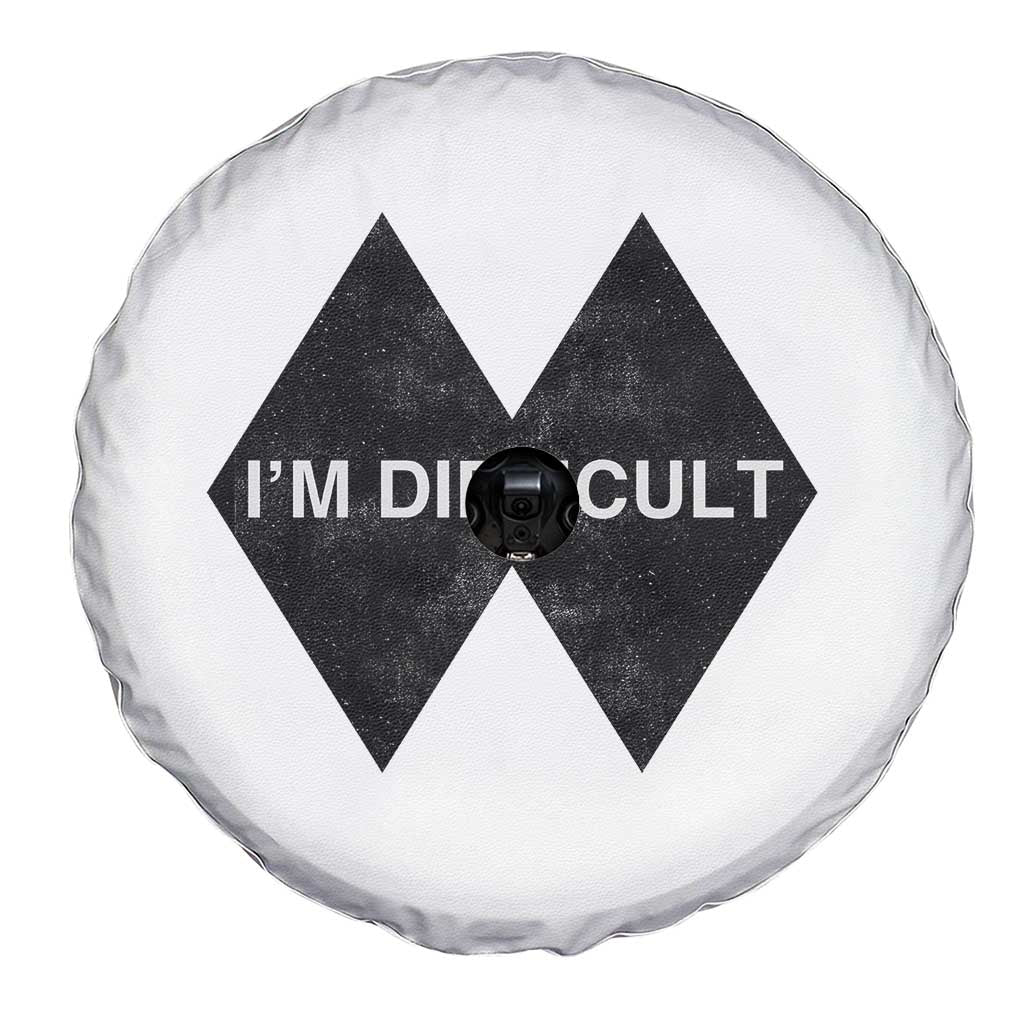 Funny I Am Difficult Double Black Diamond Ski Snowboard Spare Tire Cover - Wonder Print Shop