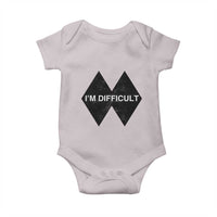 Funny I Am Difficult Double Black Diamond Ski Snowboard Baby Onesie - Wonder Print Shop