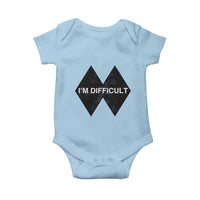 Funny I Am Difficult Double Black Diamond Ski Snowboard Baby Onesie - Wonder Print Shop
