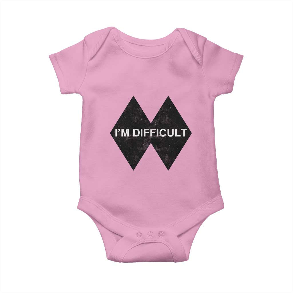Funny I Am Difficult Double Black Diamond Ski Snowboard Baby Onesie - Wonder Print Shop