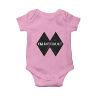 Funny I Am Difficult Double Black Diamond Ski Snowboard Baby Onesie - Wonder Print Shop
