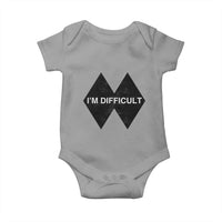Funny I Am Difficult Double Black Diamond Ski Snowboard Baby Onesie - Wonder Print Shop