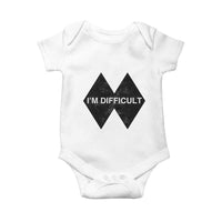 Funny I Am Difficult Double Black Diamond Ski Snowboard Baby Onesie - Wonder Print Shop