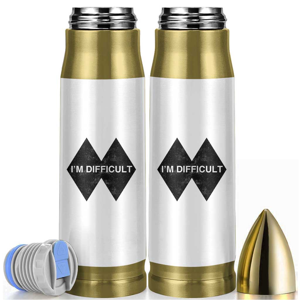 Funny I Am Difficult Double Black Diamond Ski Snowboard Bullet Tumbler - Wonder Print Shop