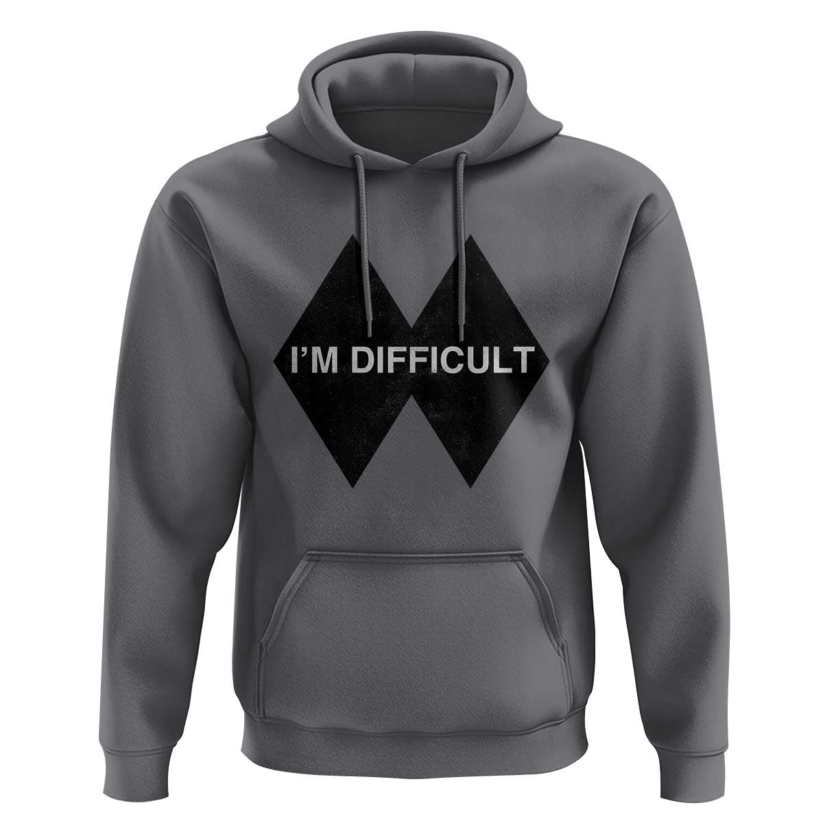 Funny I Am Difficult Double Black Diamond Ski Snowboard Hoodie - Wonder Print Shop