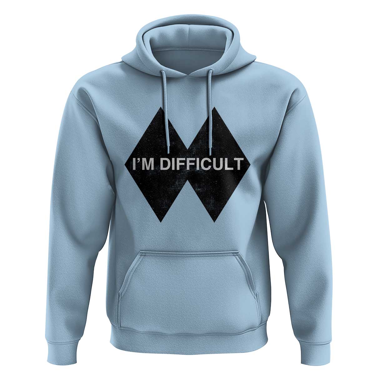 Funny I Am Difficult Double Black Diamond Ski Snowboard Hoodie - Wonder Print Shop