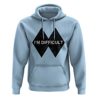 Funny I Am Difficult Double Black Diamond Ski Snowboard Hoodie - Wonder Print Shop