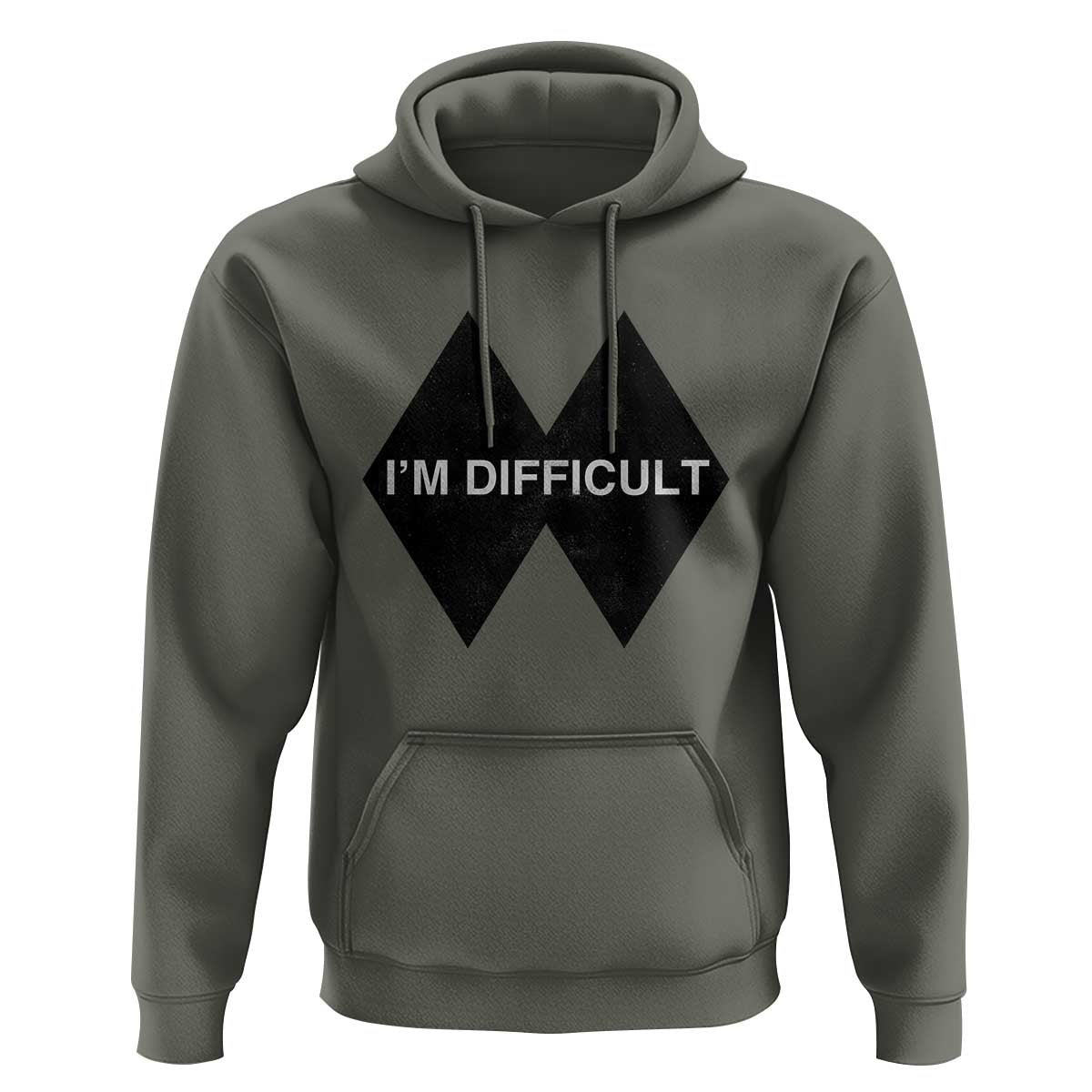 Funny I Am Difficult Double Black Diamond Ski Snowboard Hoodie - Wonder Print Shop