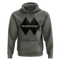 Funny I Am Difficult Double Black Diamond Ski Snowboard Hoodie - Wonder Print Shop