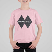 Funny I Am Difficult Double Black Diamond Ski Snowboard T Shirt For Kid - Wonder Print Shop