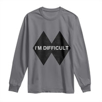 Funny I Am Difficult Double Black Diamond Ski Snowboard Long Sleeve Shirt - Wonder Print Shop