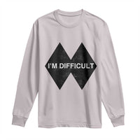 Funny I Am Difficult Double Black Diamond Ski Snowboard Long Sleeve Shirt - Wonder Print Shop