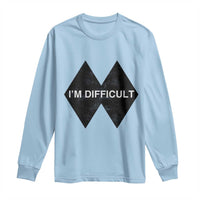 Funny I Am Difficult Double Black Diamond Ski Snowboard Long Sleeve Shirt - Wonder Print Shop