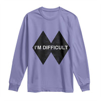 Funny I Am Difficult Double Black Diamond Ski Snowboard Long Sleeve Shirt - Wonder Print Shop