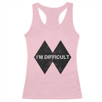 Funny I Am Difficult Double Black Diamond Ski Snowboard Racerback Tank Top - Wonder Print Shop