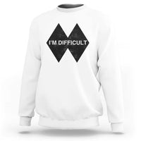 Funny I Am Difficult Double Black Diamond Ski Snowboard Sweatshirt - Wonder Print Shop