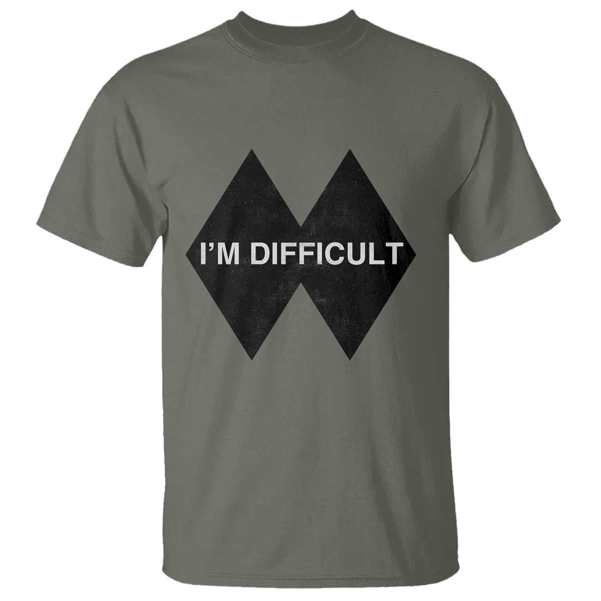 Funny I Am Difficult Double Black Diamond Ski Snowboard T Shirt - Wonder Print Shop