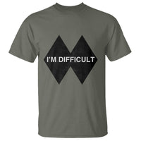 Funny I Am Difficult Double Black Diamond Ski Snowboard T Shirt - Wonder Print Shop