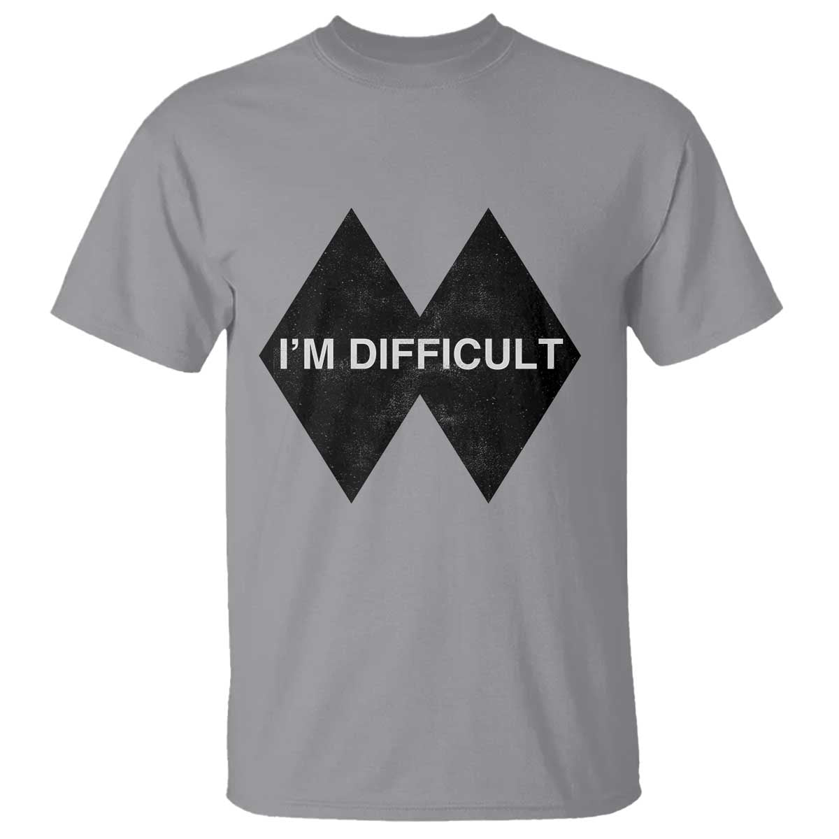 Funny I Am Difficult Double Black Diamond Ski Snowboard T Shirt - Wonder Print Shop