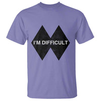 Funny I Am Difficult Double Black Diamond Ski Snowboard T Shirt - Wonder Print Shop