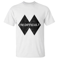 Funny I Am Difficult Double Black Diamond Ski Snowboard T Shirt - Wonder Print Shop
