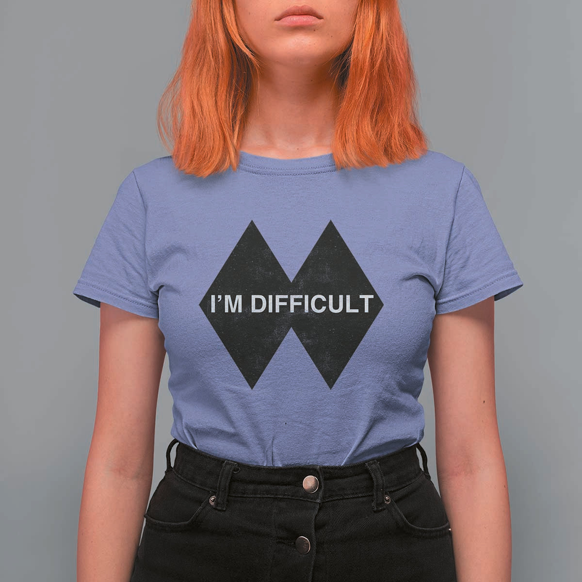 Funny I Am Difficult Double Black Diamond Ski Snowboard T Shirt For Women - Wonder Print Shop